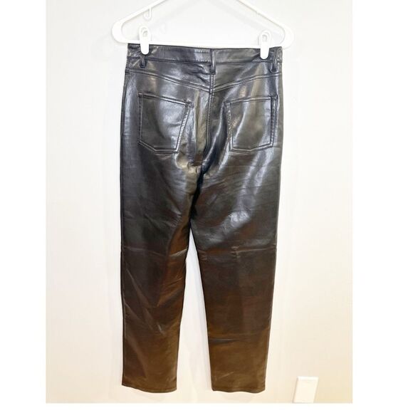 Aritzia Wilfred Melina began faux leather high waist straight pants - Picture 4 of 5